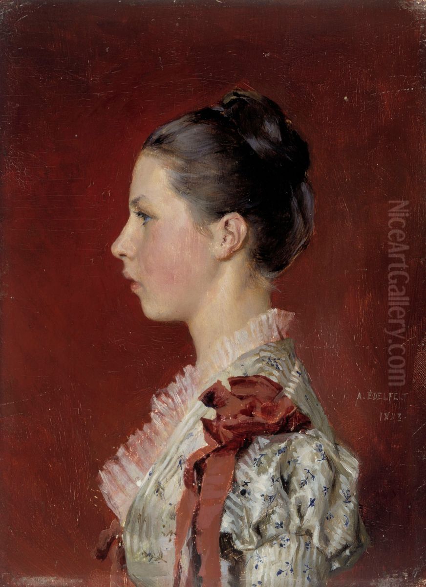 Annie Edelfelt Oil Painting by Albert Edelfelt