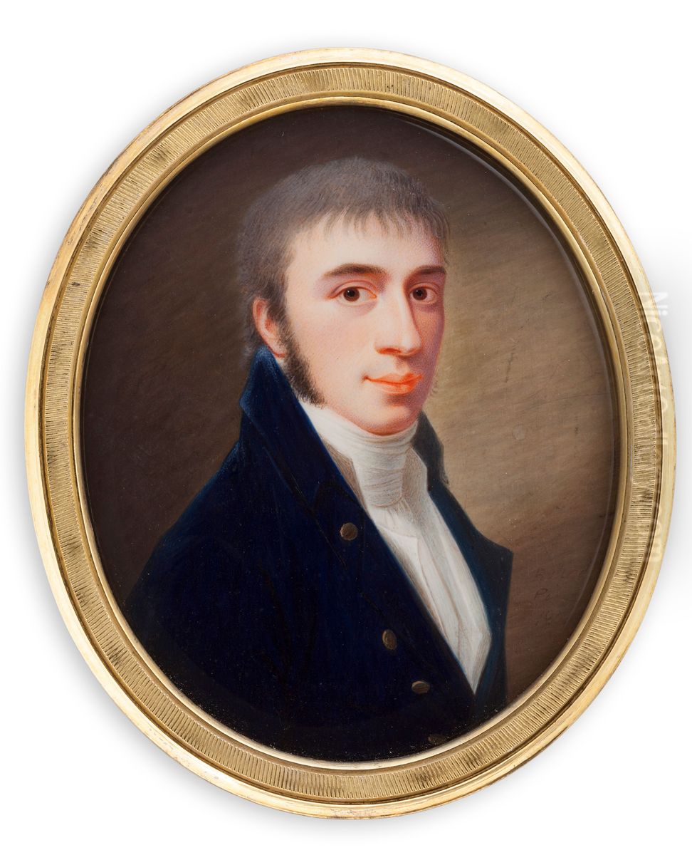 A man from Silfverstolpe family Oil Painting by Johan Erik Bolinder