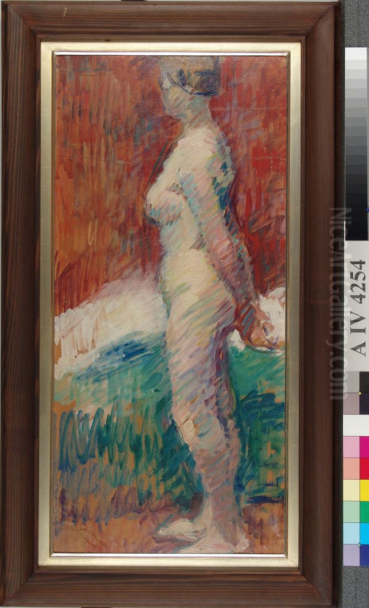 Modell Oil Painting by Santeri Salokivi