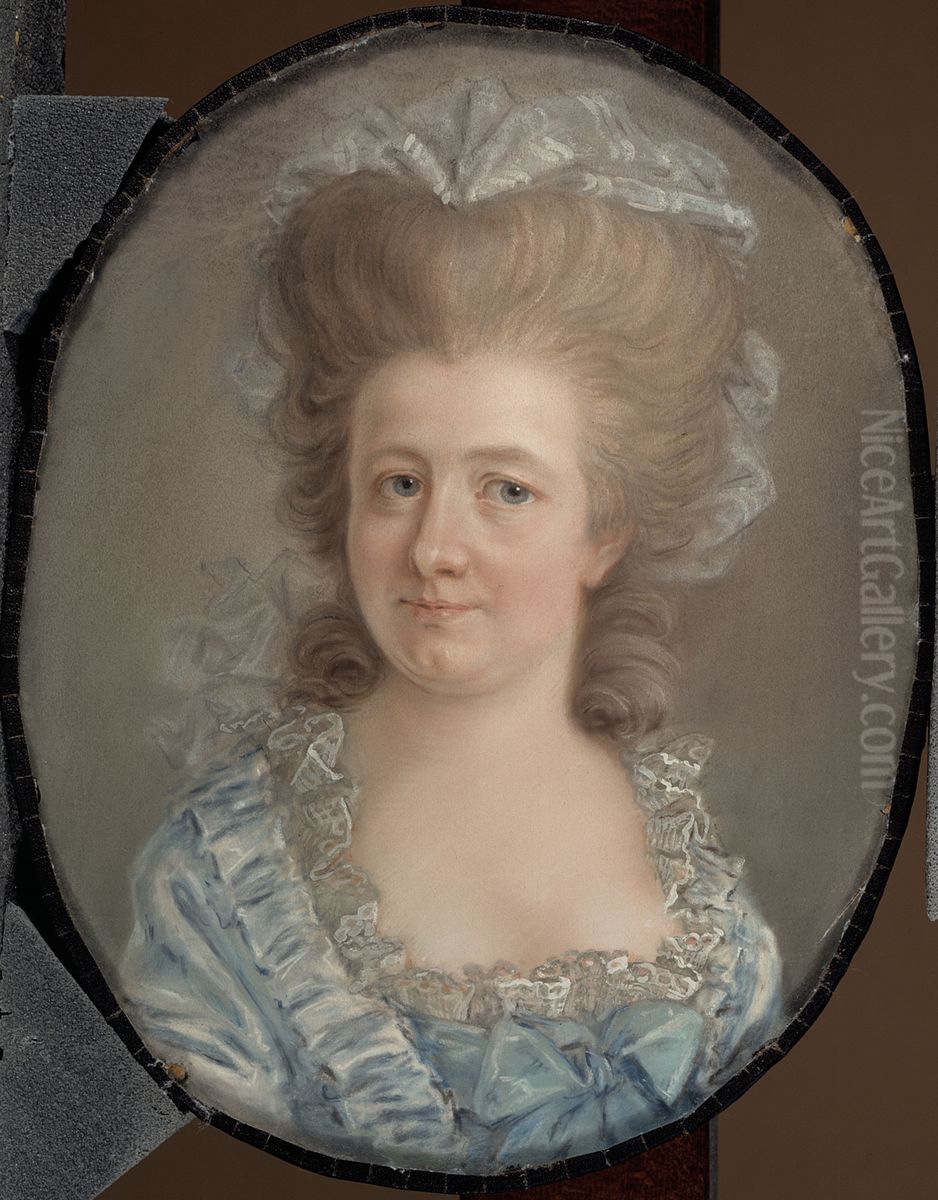 Baroness Maria Sofia Juliana von Blixen Oil Painting by Gustaf Lundberg