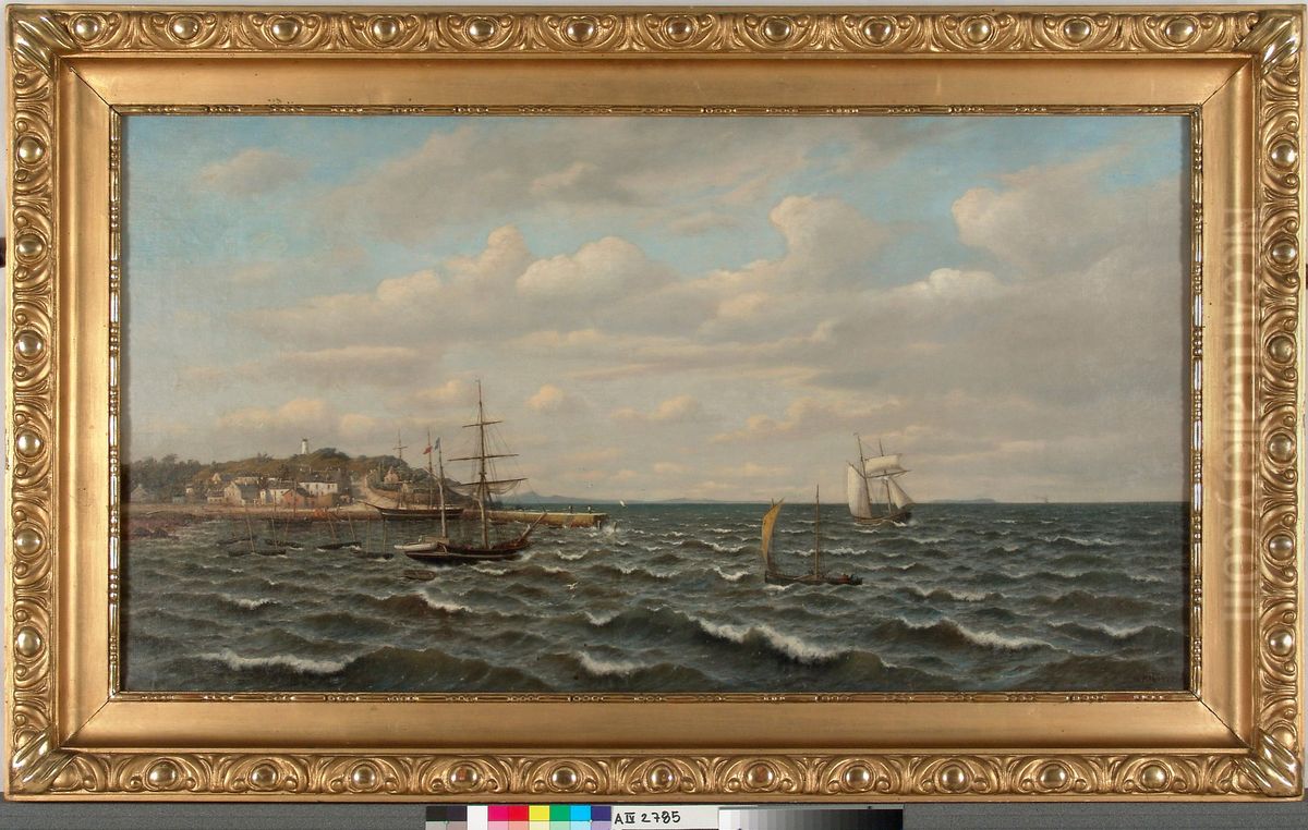 Coastal Landscape in Brittany Oil Painting by Oscar Kleineh