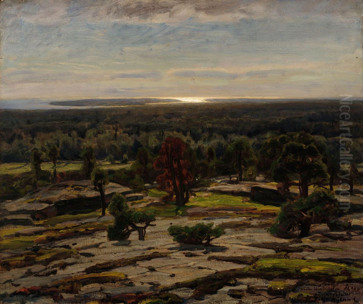 The Rocks of Knutsboda Oil Painting by Victor Westerholm