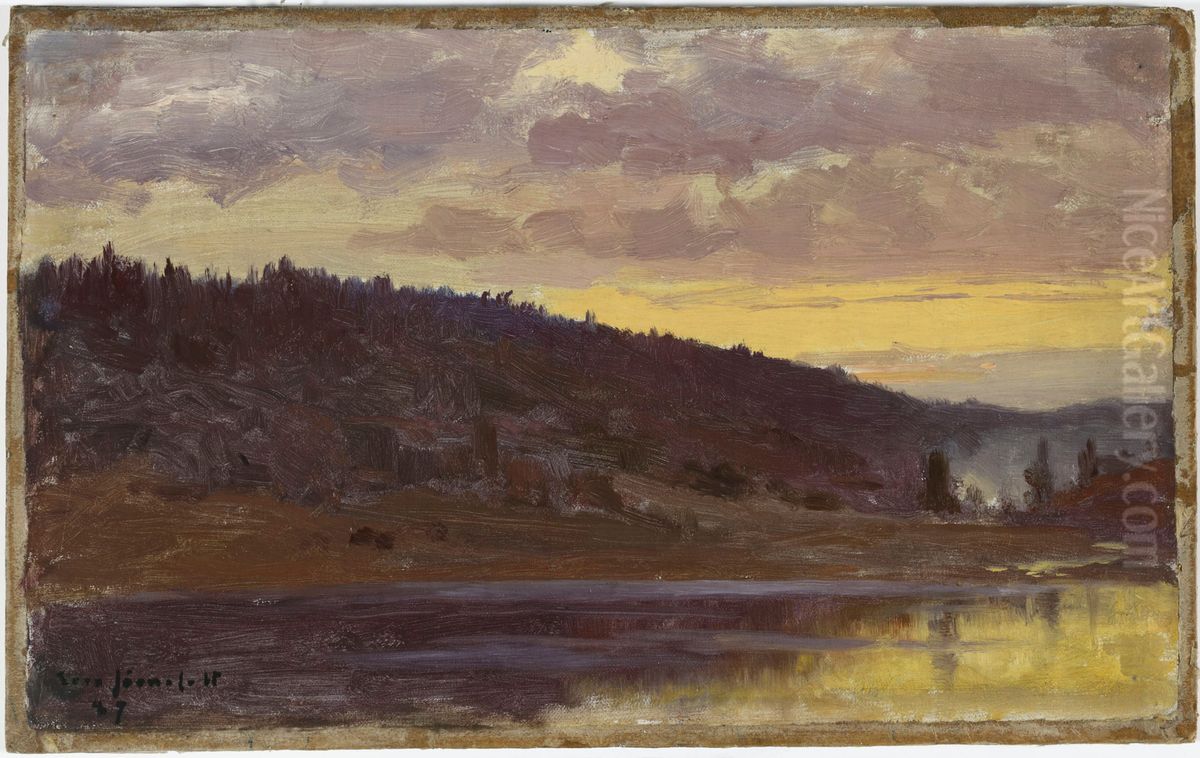 After Sunset Oil Painting by Eero Jarnefelt