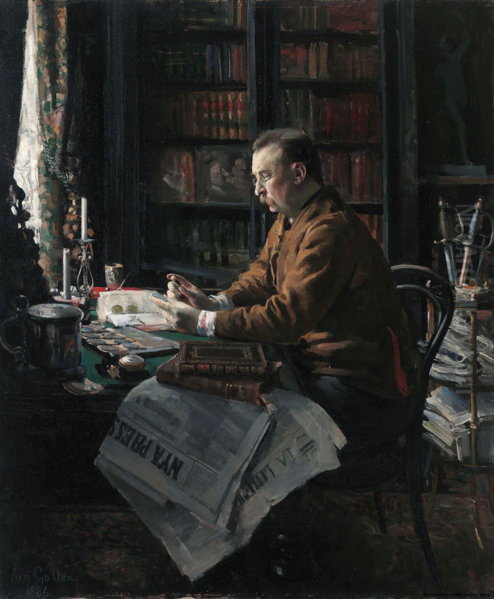 Doctor Herman Frithiof Antell Oil Painting by Akseli Valdemar Gallen-Kallela