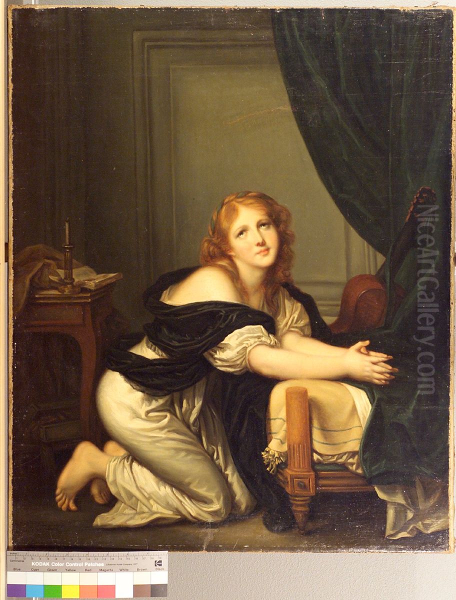 The Morning Praver. Copy ? replica ? Oil Painting by Jean-Baptiste Greuze