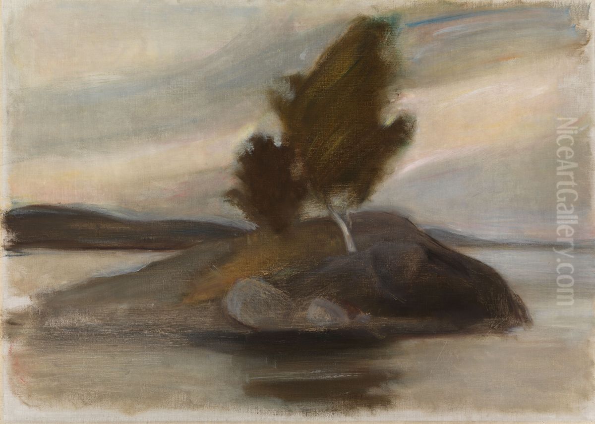 The Island Oil Painting by Einar Ilmoni