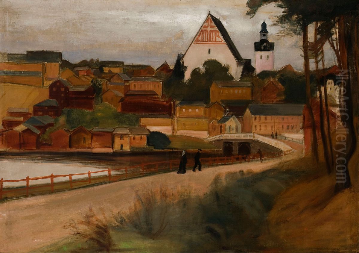 Vy over Borga Oil Painting by Magnus Enckell