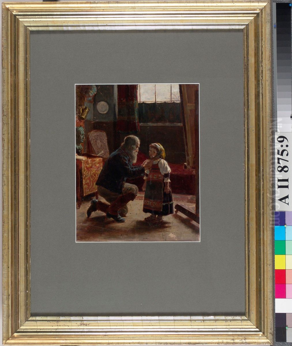 Mallina olon jalkeen Oil Painting by Adolf von Becker