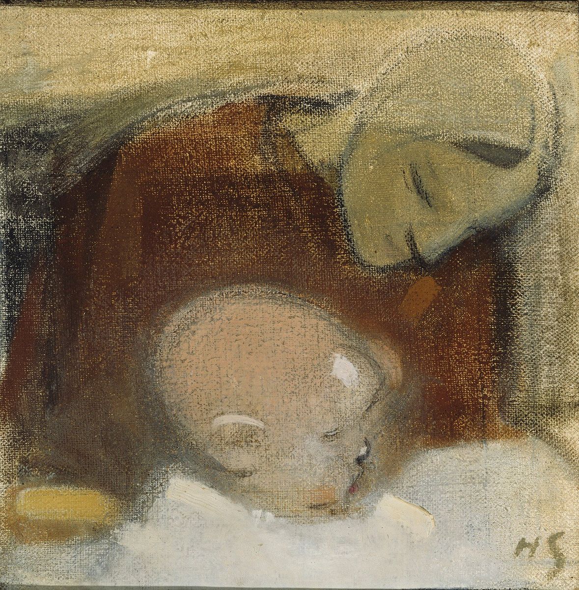 Mother and Child Oil Painting by Helene Schjerfbeck