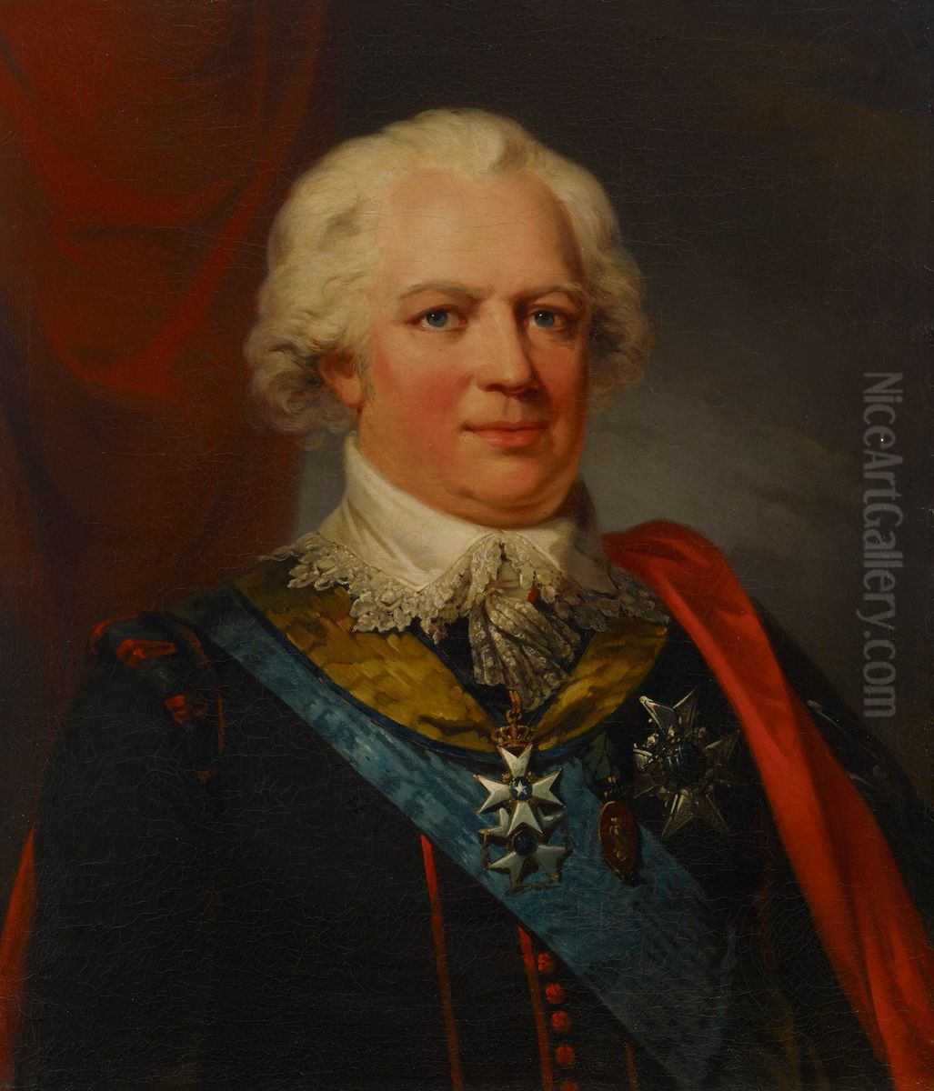 Count Karl Lagerbring (1751-1822) Oil Painting by Carl Frederik von Breda