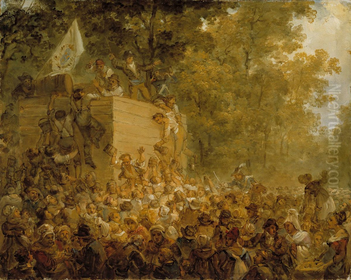 St. Louis -juhla Pariisissa I Oil Painting by Aleksander Laureus