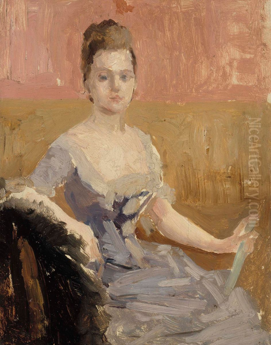 Portrattstudie av Grevinnan Augusta Lewenhaupt, f. Wirsen Oil Painting by Albert Edelfelt