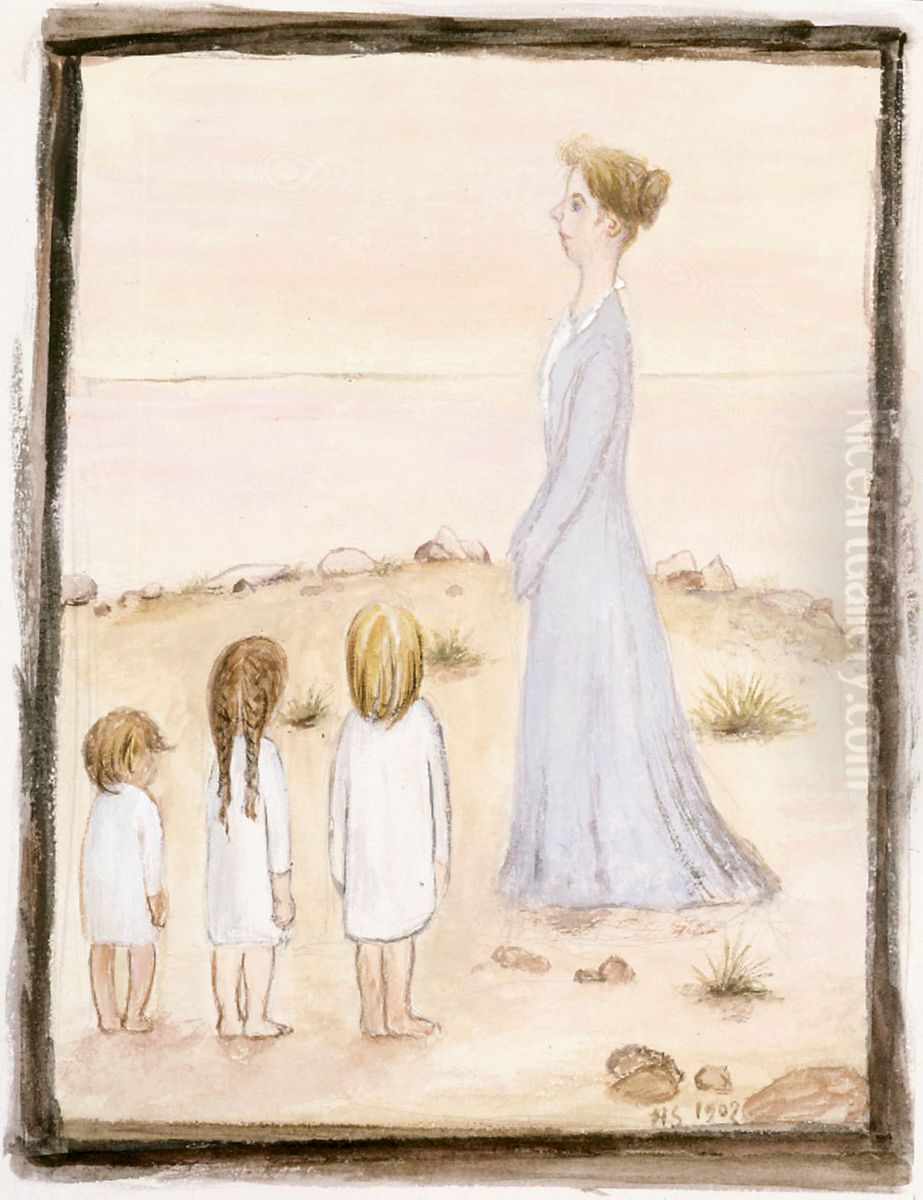 Aurora Oil Painting by Hugo Simberg