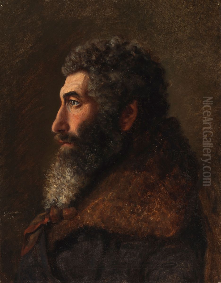 Portrait of a Jewish Man Oil Painting by Gunnar Berndtson