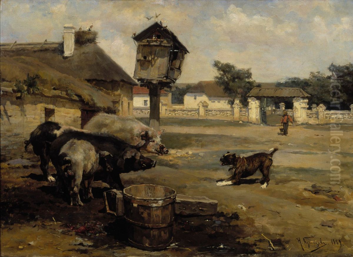 Svin Oil Painting by Nikolai Dmitriyevich Kuznetsov