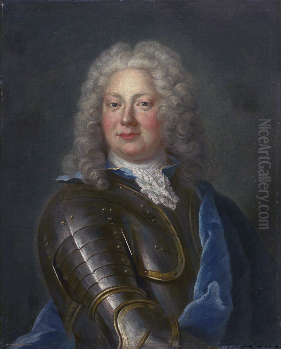 Hovmarskalk Gustaf Jakob Horn af Rantzien Oil Painting by Olof Arenius