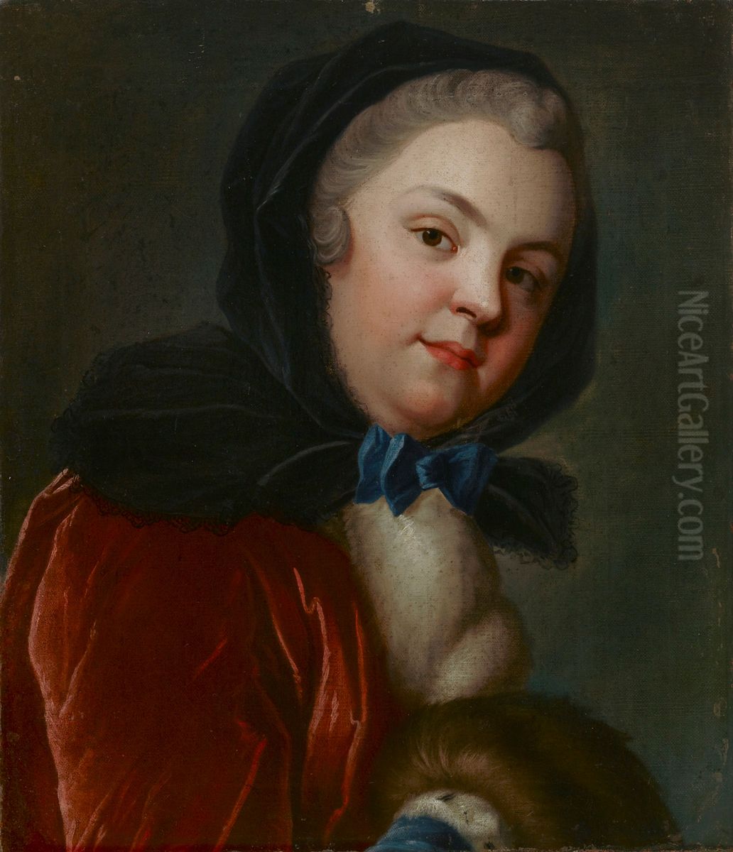 Ebba Margareta Ribbing af Zernava Oil Painting by Olof Arenius