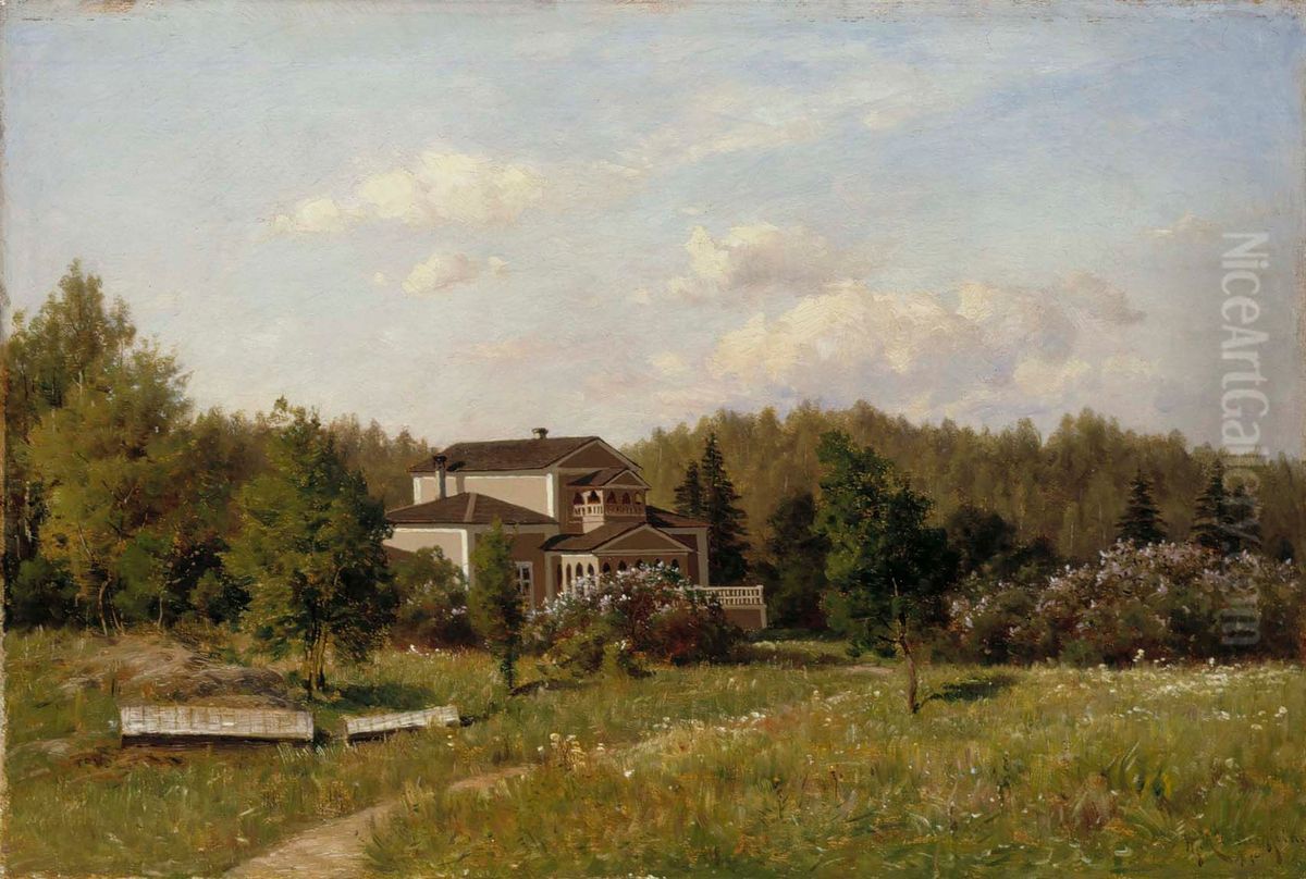 Rytty Manor Oil Painting by Hjalmar Munsterhjelm