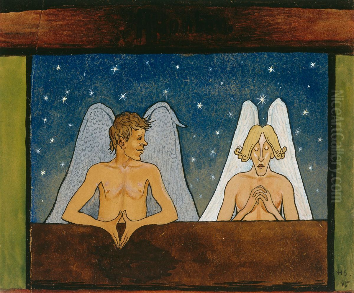 Devotion Oil Painting by Hugo Simberg