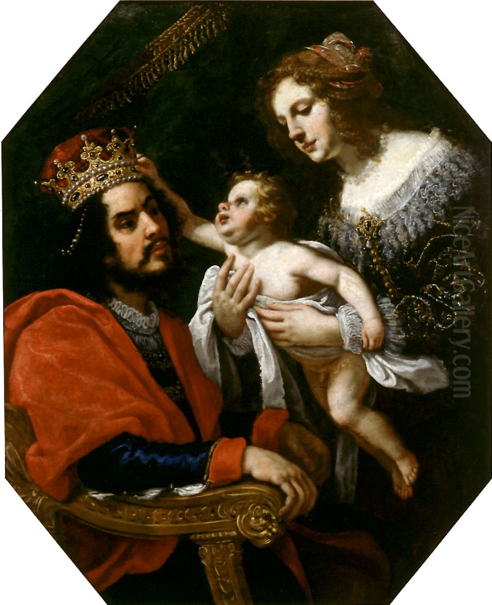 Pharao's daughter presents Moses Oil Painting by Jacopo Vignali