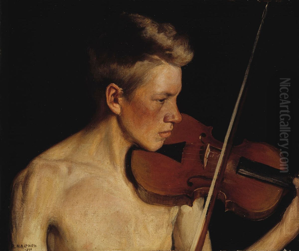 The Violinist Oil Painting by Pekka Halonen
