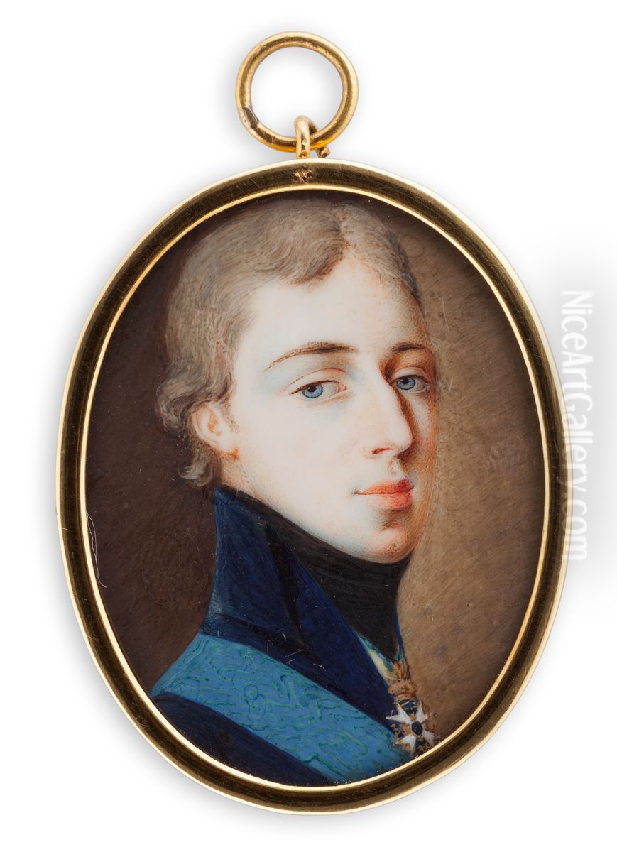 King Gustaf IV Adolf Oil Painting by Jacob Axel Gillberg