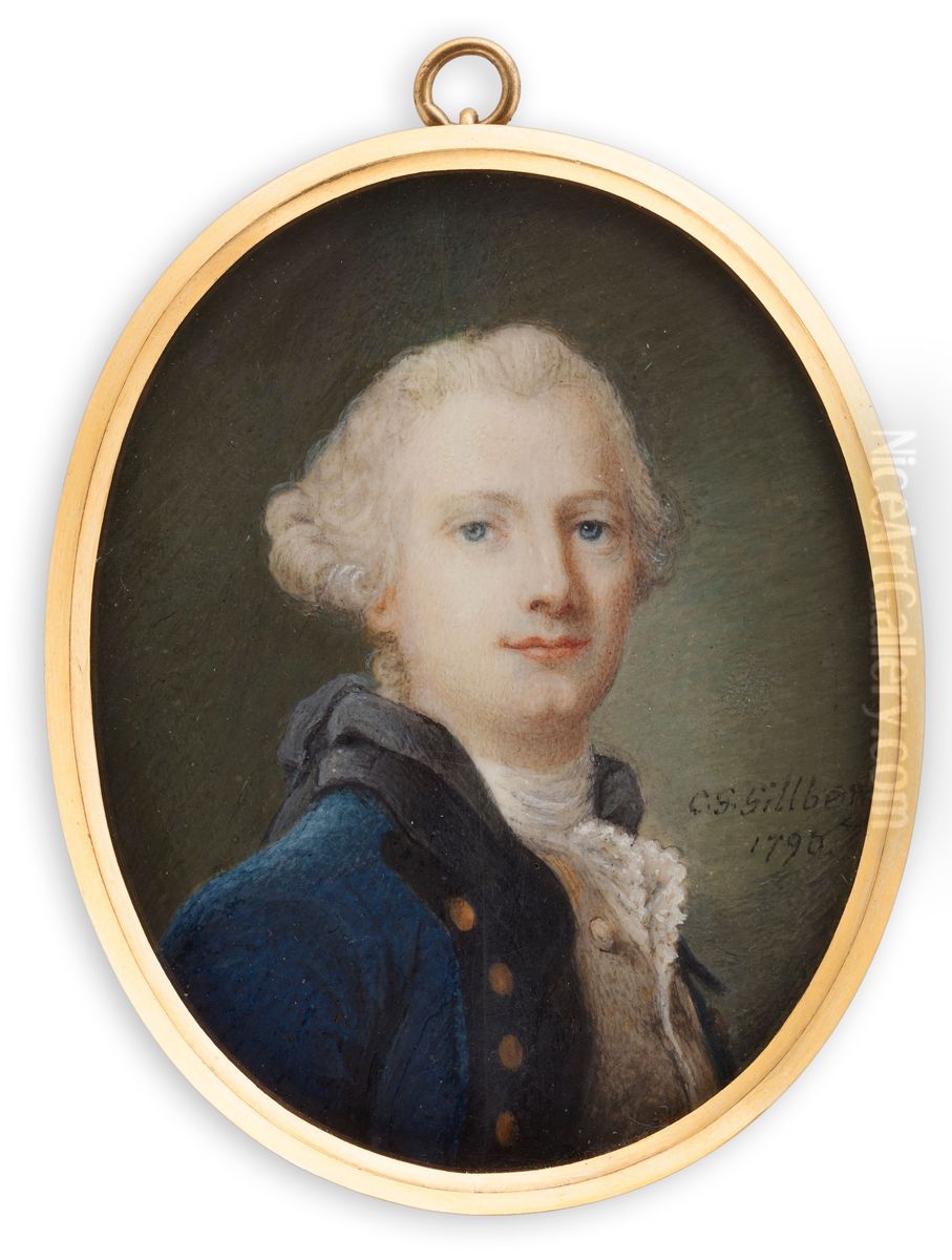 Lojtnant Jacob Gillberg Oil Painting by Carl Gustaf Gillberg