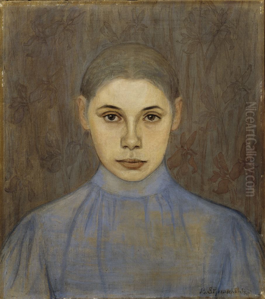 portrait de jeune fille Oil Painting by Beda Stjernschantz