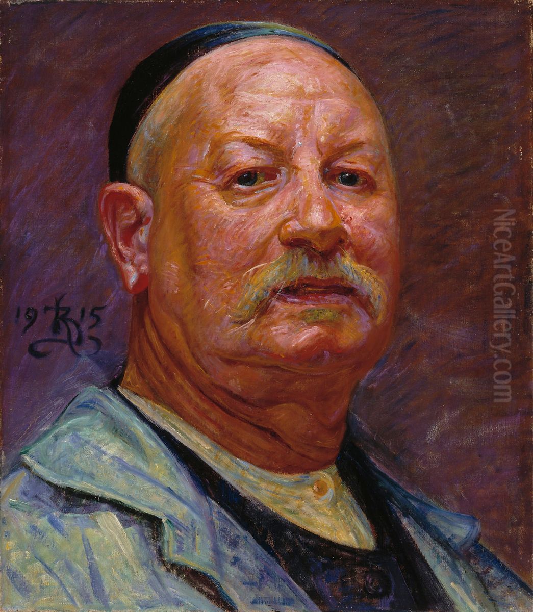 Self-Portrait Oil Painting by Kristian Zahrtmann