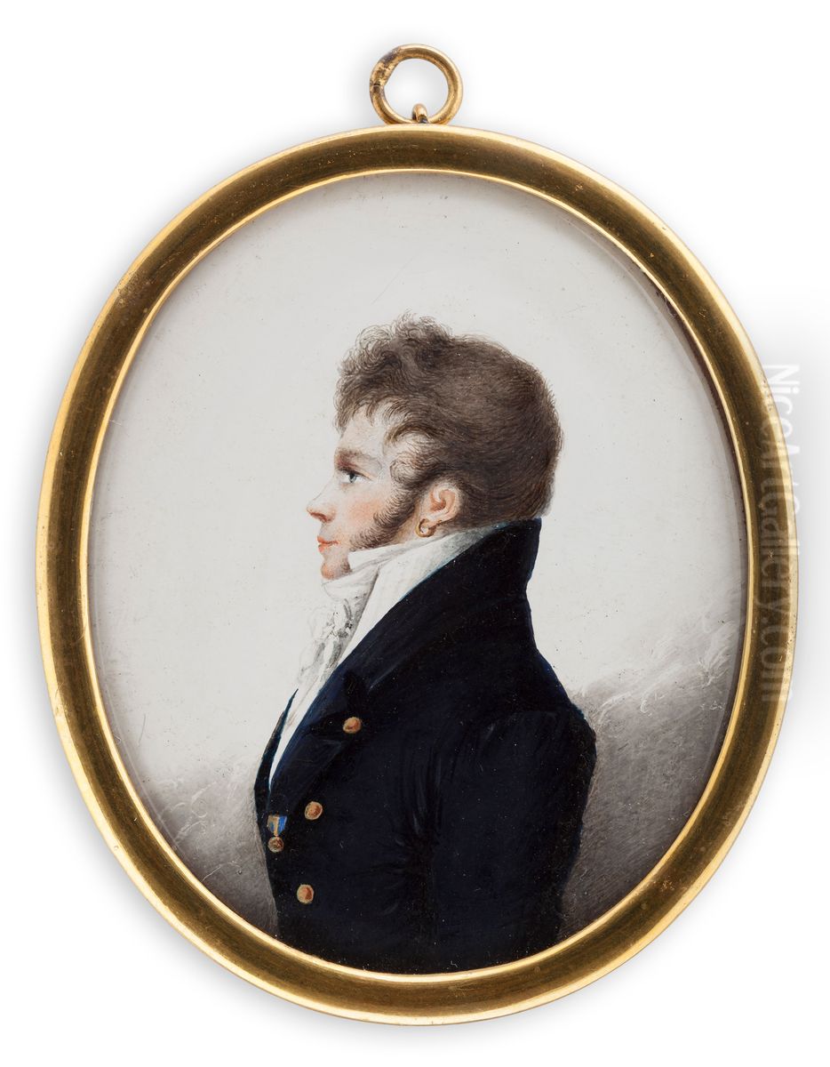 Majuri Carl Gustaf Gillberg Oil Painting by Jacob Axel Gillberg