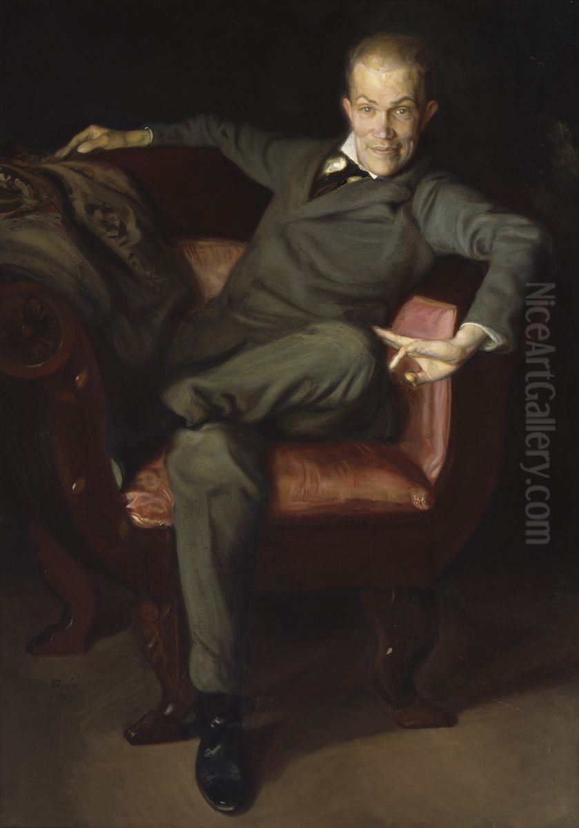 Portrait of Fahle Basilier Oil Painting by Antti Faven