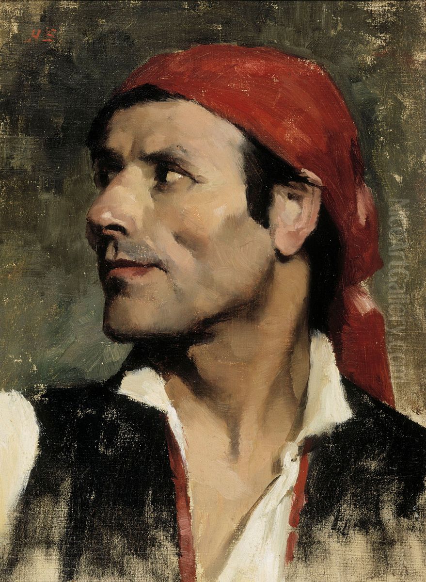 Spaniard Oil Painting by Helene Schjerfbeck