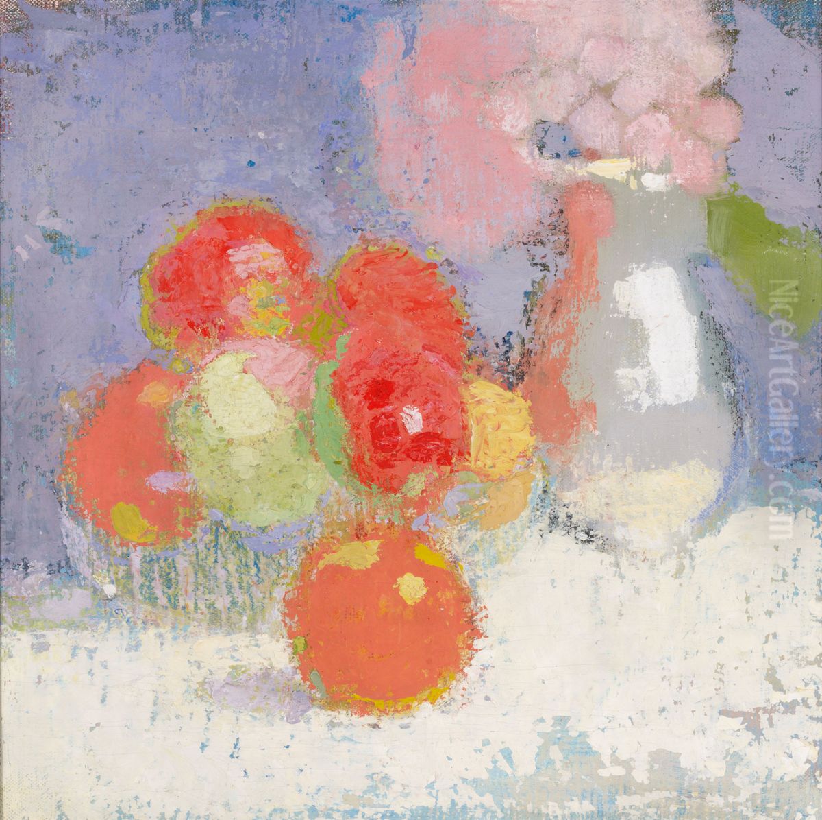 De roda applena Oil Painting by Helene Schjerfbeck