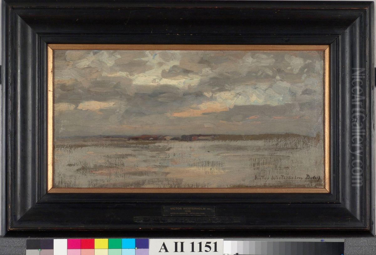 Nakoala Reinilta Dusseldorfin luona Oil Painting by Victor Westerholm