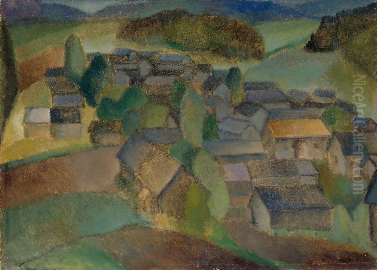 Landskap fran Frankrike Oil Painting by Alvar Cawen