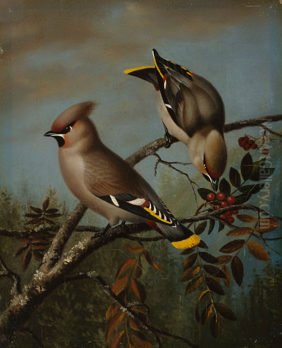 Tilhia pihlajassa Oil Painting by Magnus Von Wright