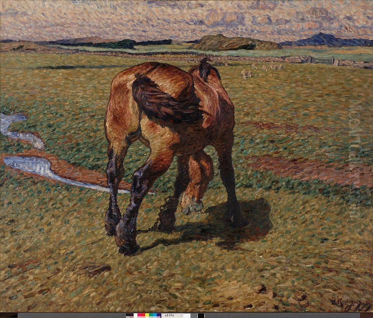 Ett gammalt sto Oil Painting by Nils Kreuger