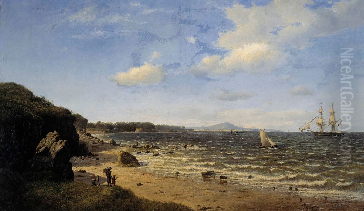 The Port of Douarnenez Oil Painting by Oscar Kleineh