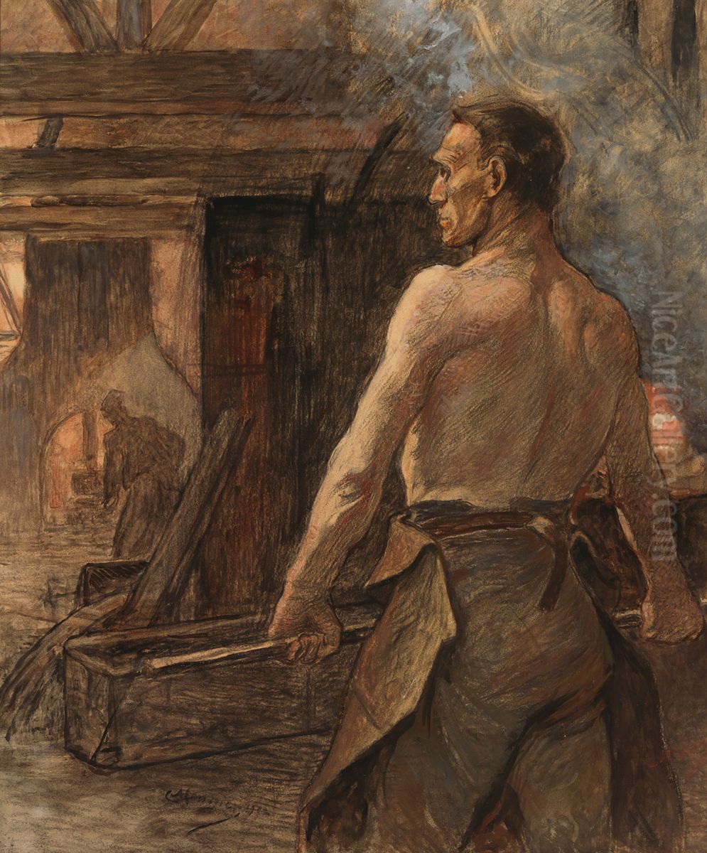 Valaja Oil Painting by Constantin Meunier