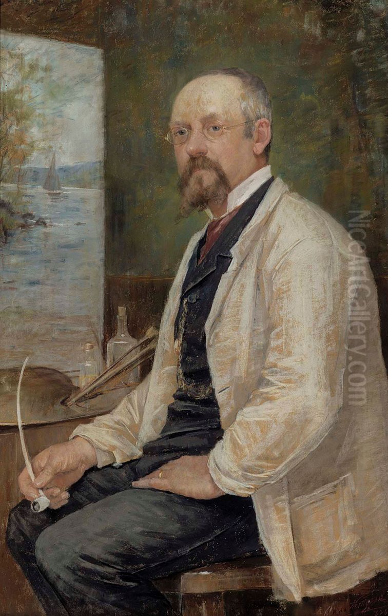 Portrait of Berndt Lindholm Oil Painting by Anna Nordgren