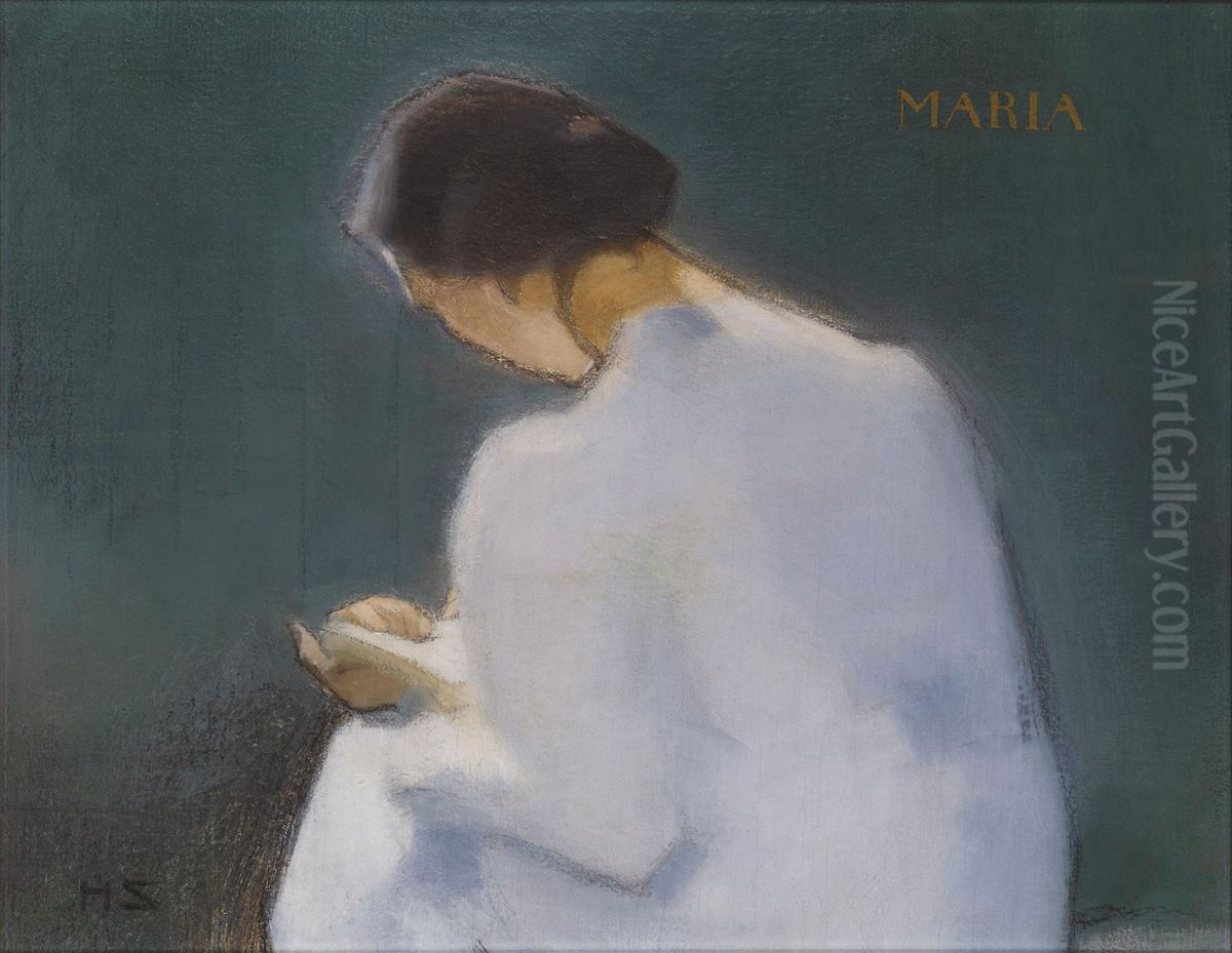 Maria Oil Painting by Helene Schjerfbeck
