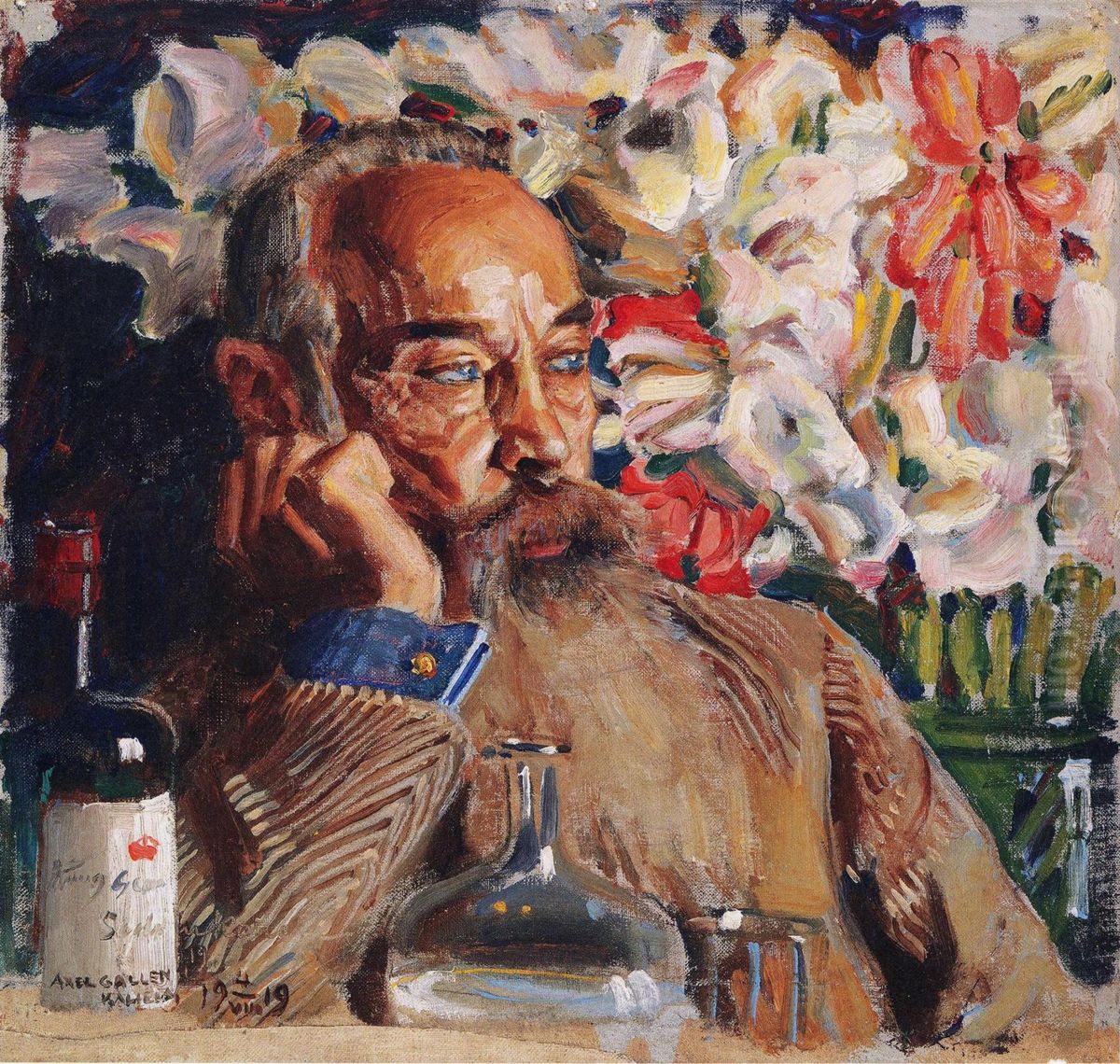 Portrait of Sigurd Wettenhovi-Aspa Oil Painting by Akseli Valdemar Gallen-Kallela