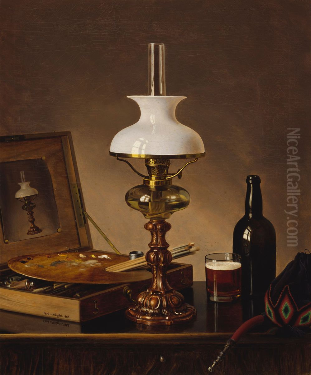 Still-Life in the Atelier Oil Painting by Ferdinand von Wright