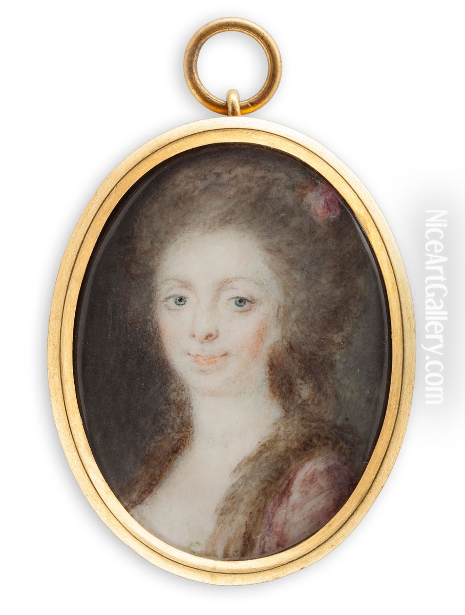 Portrait of a young lady Oil Painting by Cornelius Hoeyer