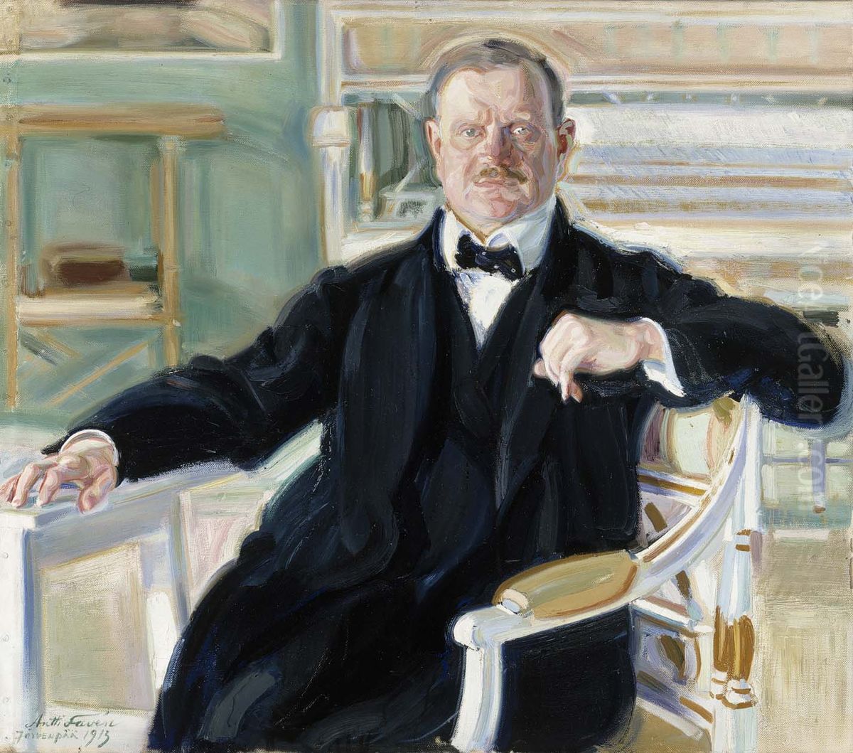 Jean Sibeliuksen muotokuva Oil Painting by Antti Faven