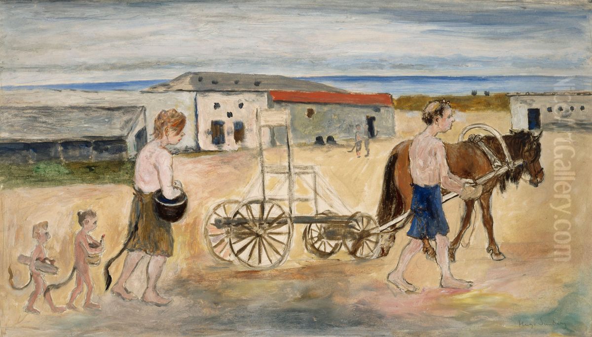 Piru muuttaa Oil Painting by Hugo Simberg