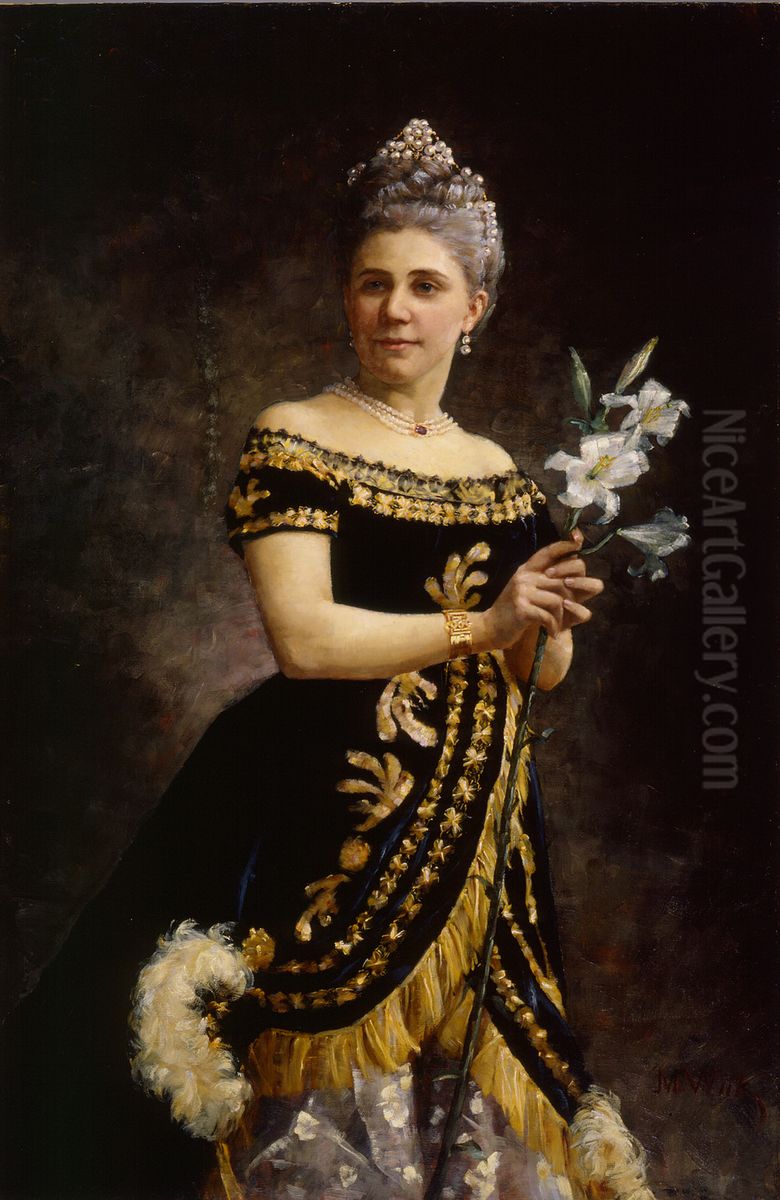 Opera singer Ida Basilier-Magelssen's portrait as Philine inAmbroise Thomas' operaMignon Oil Painting by Maria Wiik