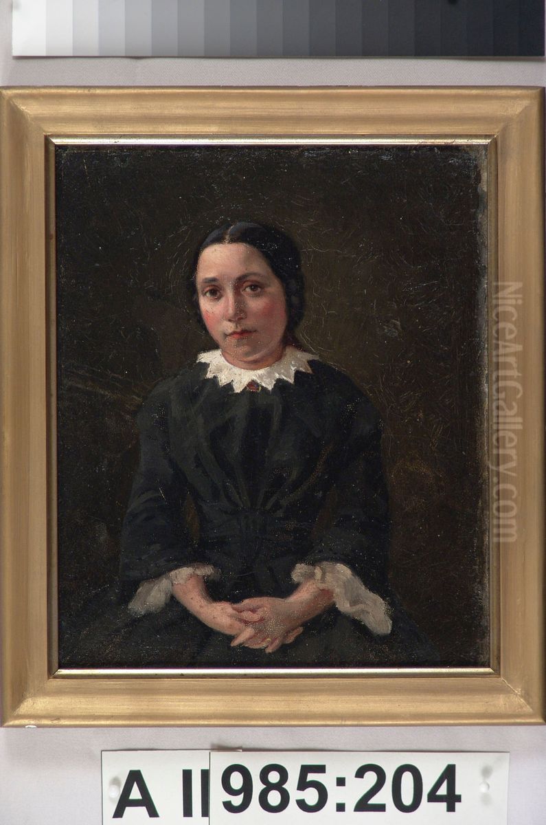 Portrait of a Young Lady Oil Painting by Berndt Godenhjelm