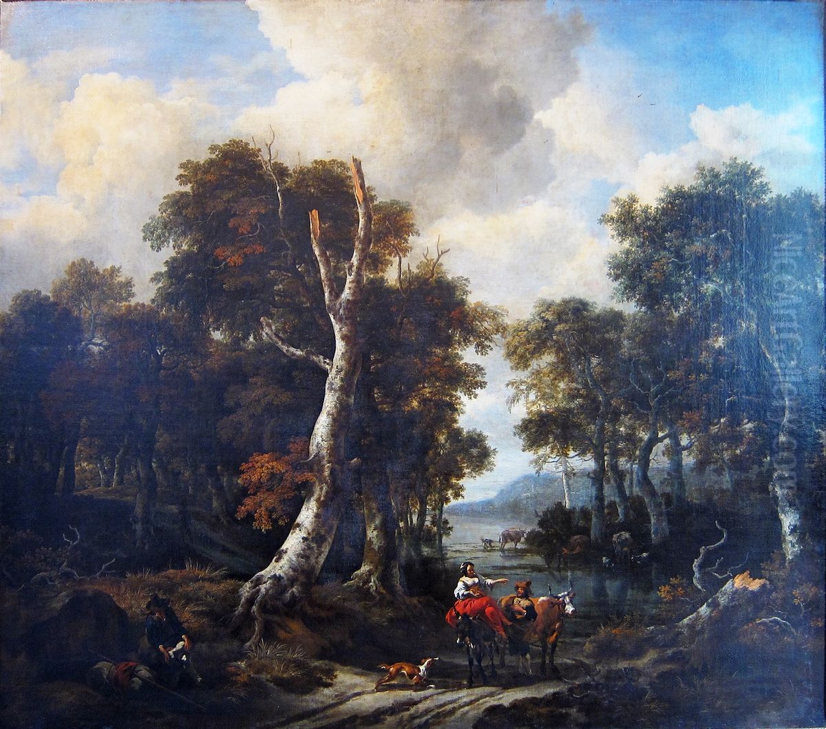 La foret Oil Painting by Jacob Van Ruisdael