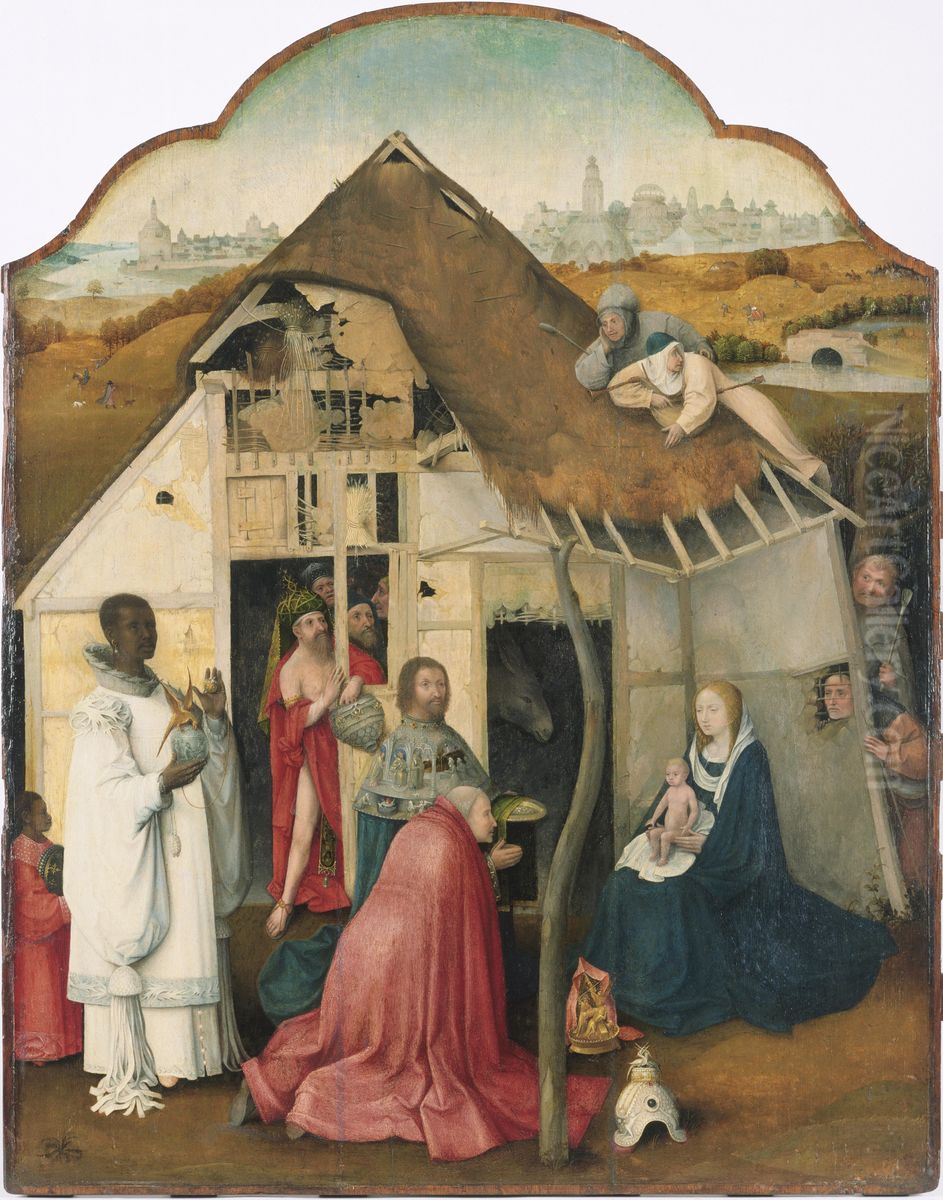 Adoration of the Magi. Oil Painting by Hieronymous Bosch